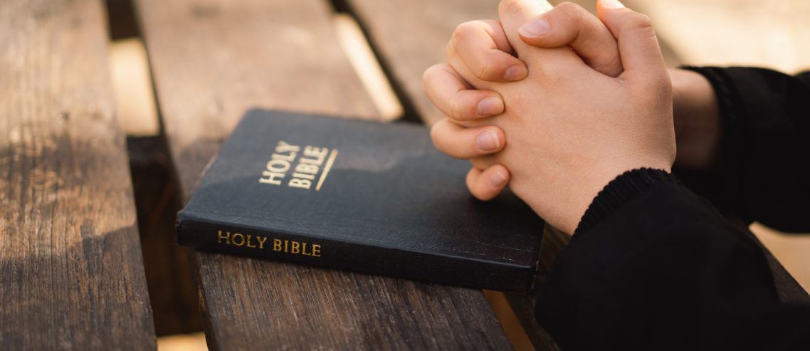 praying over bible