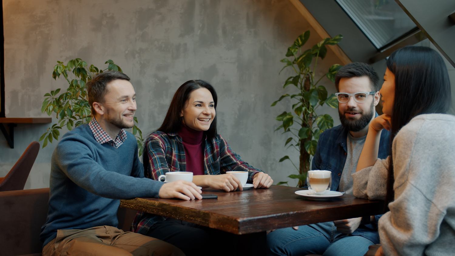 couples having coffee together