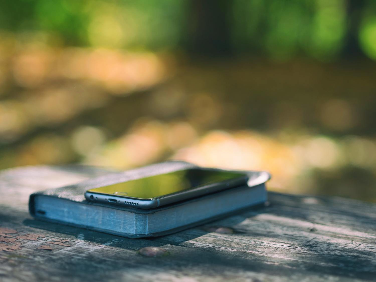Bible with cell phone