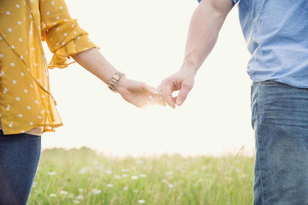 couple holding hands